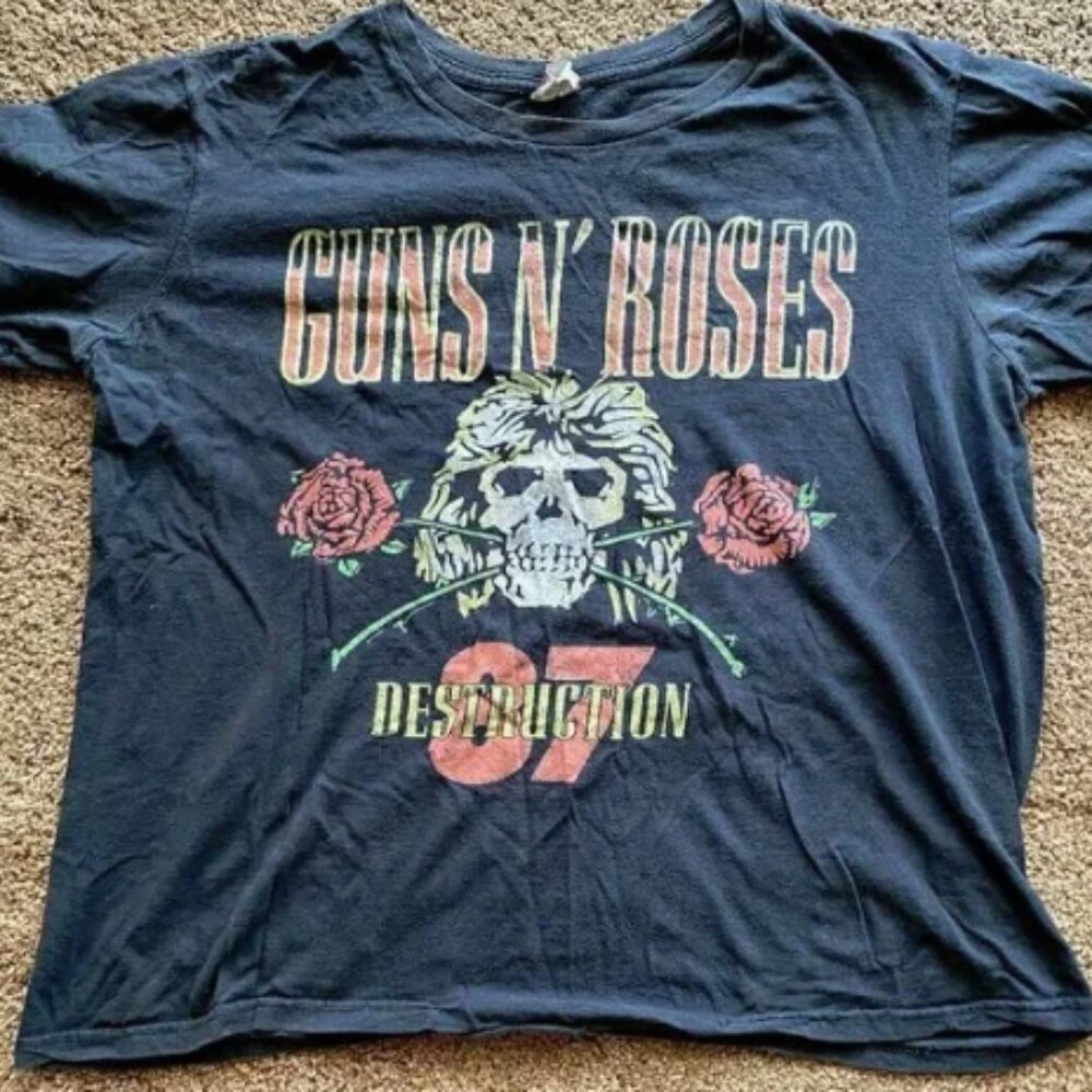 Guns N Roses Destruction 87 UK Tour Large Shirt
